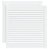 vidaXL Cabinet Doors Louvred Design 2 pcs White 61.5x59.4 cm Solid Wood Pine