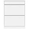 vidaXL Shoe Cabinet ALTA White 77x35x96 cm Solid Wood Pine