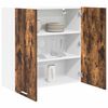 vidaXL Hanging Cabinet Riga Smoked Oak 80 x 31 x 80 cm Engineered Wood