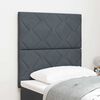 vidaXL LED Headboard with Headboard Dark Grey 80 cm Faux Leather