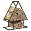 vidaXL Firewood Rack Olive Green 50x25x60 cm Cold-rolled steel