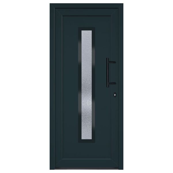 vidaXL Front Door Anthracite 88x200 cm PVC