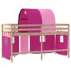 vidaXL Kids' Loft Bed with Tunnel without Mattress Pink 90x200cm