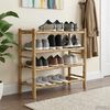 vidaXL Shoe Rack with Shelf Natural 68 x 28 x 63 cm Bamboo