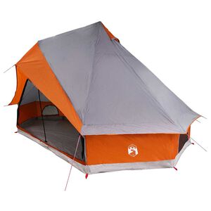 vidaXL Family Tipi Tent Folding Grey and Orange 400 x 346 x 250 cm