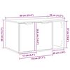 vidaXL Cat Litter Box Enclosure Grey Sonoma 60x40x40 cm Engineered Wood