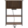 vidaXL Bedside Cabinet Brown Oak 55 x 31 x 76 cm Engineered Wood