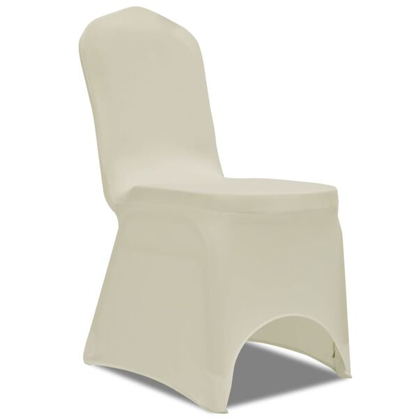 vidaXL 100 pcs Stretch Chair Covers Cream