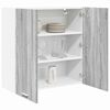 vidaXL Hanging Cabinet Grey Sonoma 80 x 31 x 80 cm Engineered Wood
