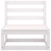 vidaXL 5 Piece Garden Lounge Set White Solid Wood Pine