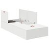 vidaXL Storage Bed Frame with Door White 90 x 200 cm Engineered Wood