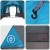 vidaXL Family Tent with Roof Blue and Grey 760 x 645 x 230 cm