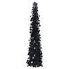 vidaXL Pop-up Christmas Tree | Black | PET | Medium | Collapsible