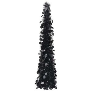 vidaXL Artificial Christmas trees PET Black