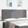vidaXL LED Headboard with LED Strip Lights Light grey 200 cm Fabric