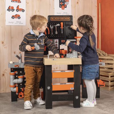 Smoby Kids Mega Workbench Blackdecker Toy Tool Bench Kit Kids Play