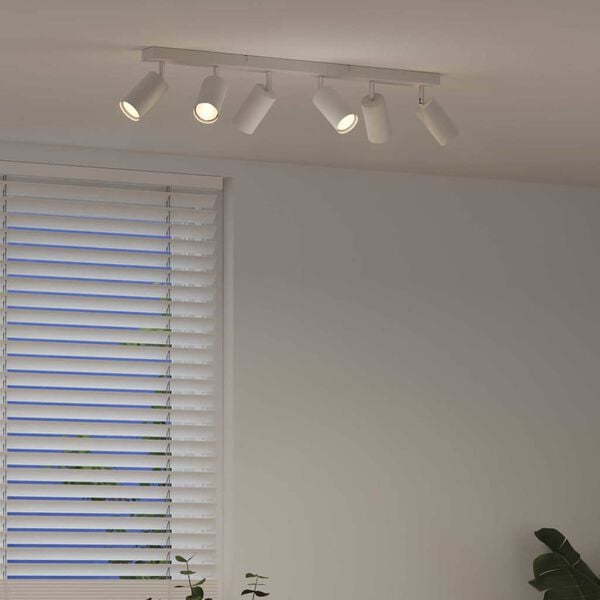 vidaXL Ceiling Spotlight with Spotlights White 73 x 6 x 16 cm Metal