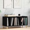 vidaXL Record Cabinet Black Oak 100 x 38 x 48 cm Engineered Wood