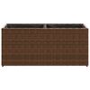 vidaXL Garden Planters with 2 Pots 2 pcs Brown 72x30x32 cm Poly Rattan