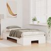 vidaXL Floor Bed Frame with Storage White 90 x 200 cm Solid pine wood
