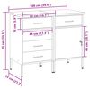 vidaXL Work Cabinet with Drawer 2 pcs Red and Grey 75 x 45 x 85 cm