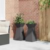 vidaXL Pillar Planter 2 pcs Black 35 x 35 x 73 cm
