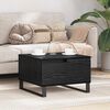 vidaXL Coffee Table Black Oak 55 x 55 x 36.5 cm Engineered Wood