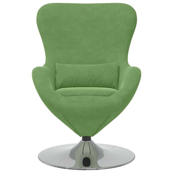 vidaXL Egg Chair Light Green 63 x 73 x 90 cm Velvet