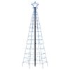 vidaXL LED Christmas Tree with Spikes 220 LEDs Blue 180 cm