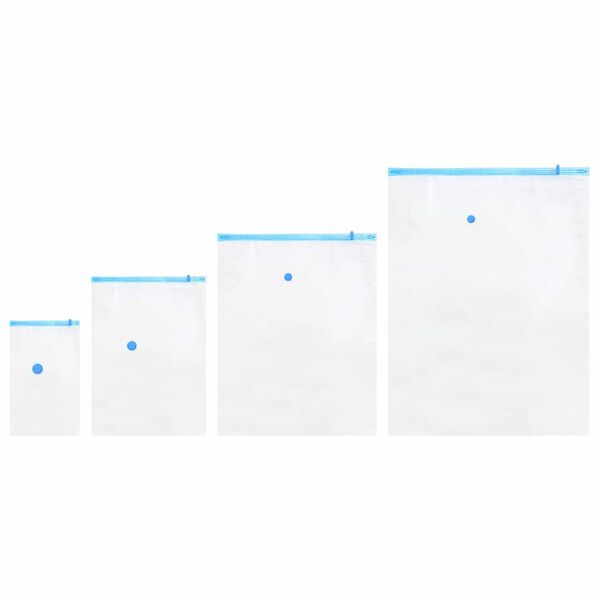 vidaXL Storage Bags 15 pcs Transparent and Blue 130 x 100 cm