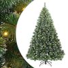 vidaXL Artificial Christmas Tree with 300 LEDs Green 240 cm PE and PVC