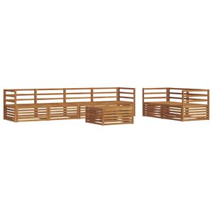 vidaXL Outdoor Sofa Set 7 pcs Natural Solid Acacia Wood