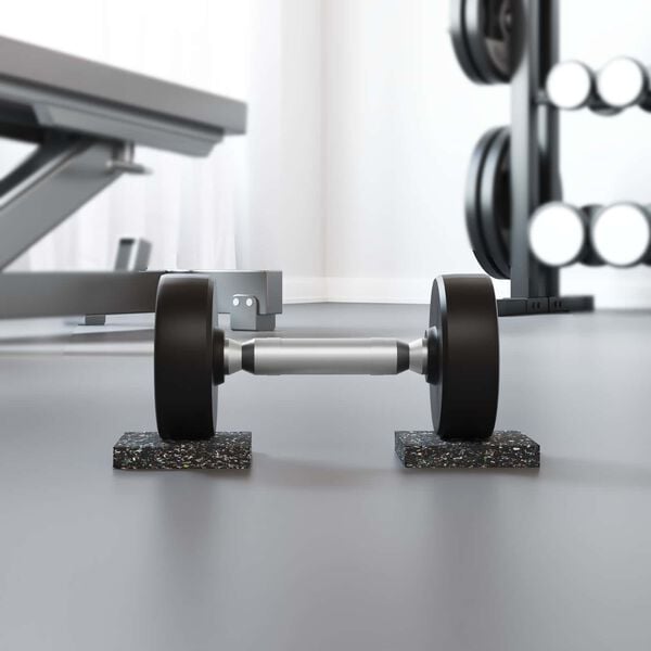 vidaXL Rubber Roller Black Rubber