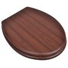 vidaXL Toilet Seats with Lids 2 pcs MDF Brown