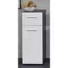 Trendteam Storage Floor Cabinet Line White and Smokey Silver