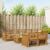 vidaXL Sofa Sets 9 pcs Natural Solid Acacia Wood