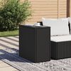 vidaXL Garden Side Table with Glass Top Black 58x27.5x55 cm Poly Rattan