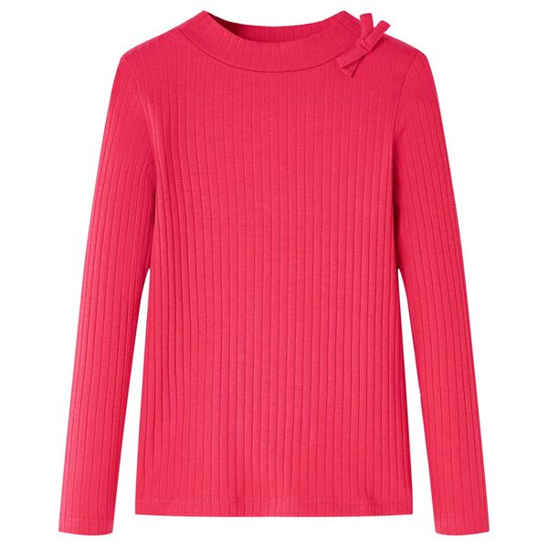 Kids' T-shirt with Long Sleeves Bright Pink 116