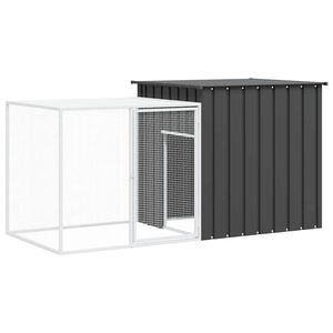 vidaXL Rabbit Cage Anthracite 200x91x100 cm Galvanised Steel