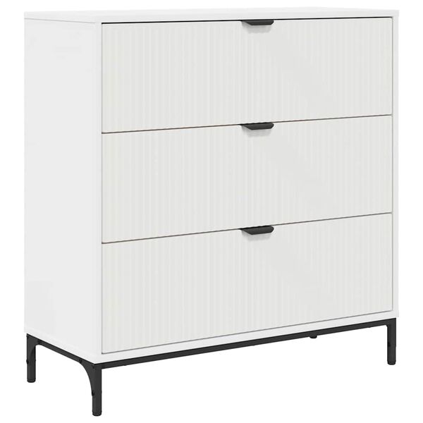vidaXL Sideboard with Drawer White 79.5 x 33 x 82 cm Engineered Wood
