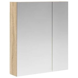 vidaXL Bathroom Mirror Cabinet Sonoma Oak 60 x 14.5 x 70 cm