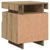 vidaXL Bedside Cabinets with LED Lights 2 pcs Artisan Oak 40x39x48.5 cm
