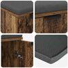 vidaXL Hall Bench with Cushion with Storage Old Wood 60 x 38 x 46 cm