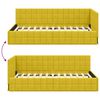 vidaXL Corner Bed Frame with Headboard Yellow 100 cm x 200 cm Velvet