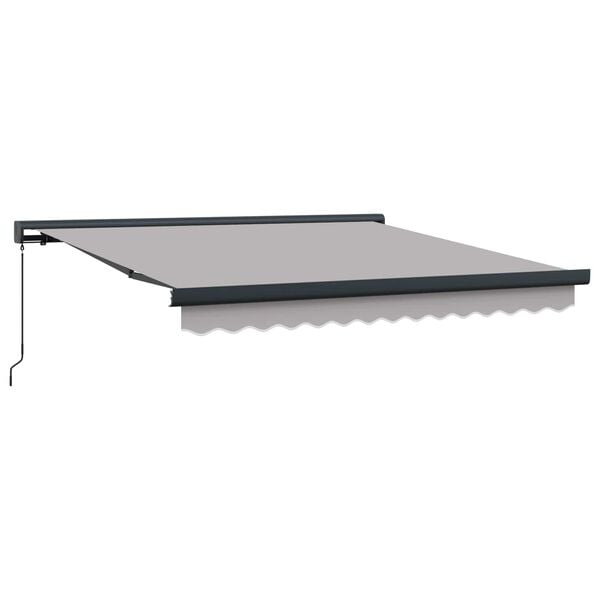 vidaXL Retractable Awning Light Grey 300 x 250 cm Fabric and Metal