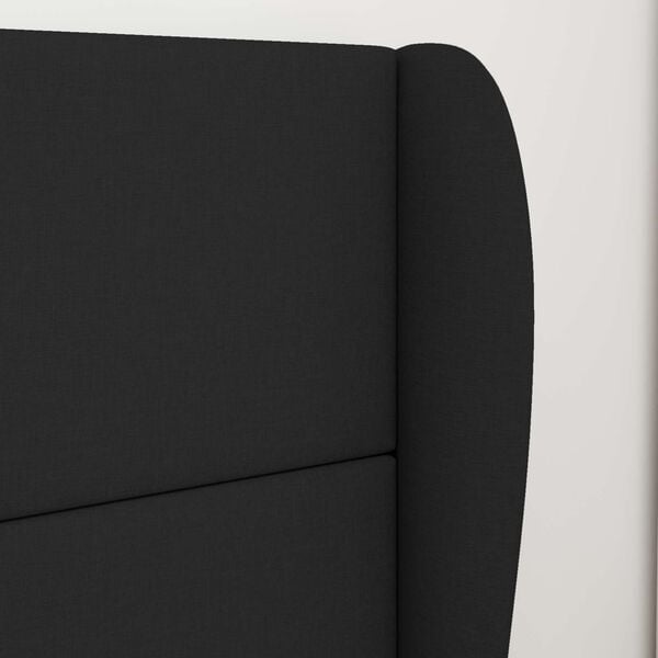 vidaXL Headboard Ear Wall-mounted Black 80 x 23 x 6 cm Foam and Fabric
