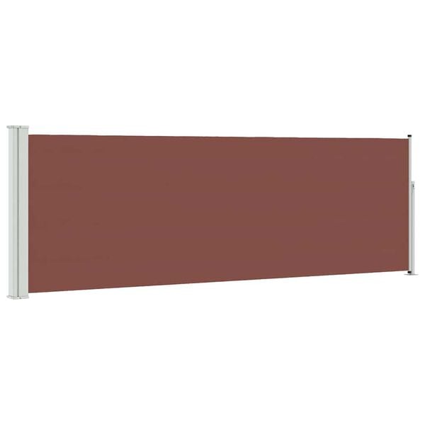 vidaXL Patio Retractable Side Awning 100x300 cm Brown