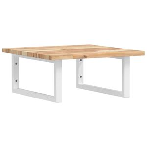 vidaXL Basin Shelf Wall Mounted Steel and Solid Wood Acacia