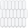 vidaXL Feather Tile 50 pcs White Grey 30 x 30 cm Polyurethane and PET