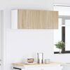 vidaXL Hanging Cabinet 2 pcs Sonoma Oak and White 50 x 31 x 40 cm